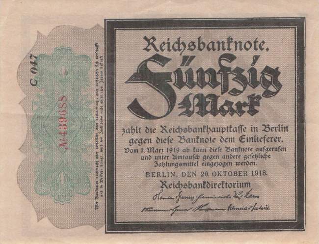 50 Mark 1918 ro.56e C